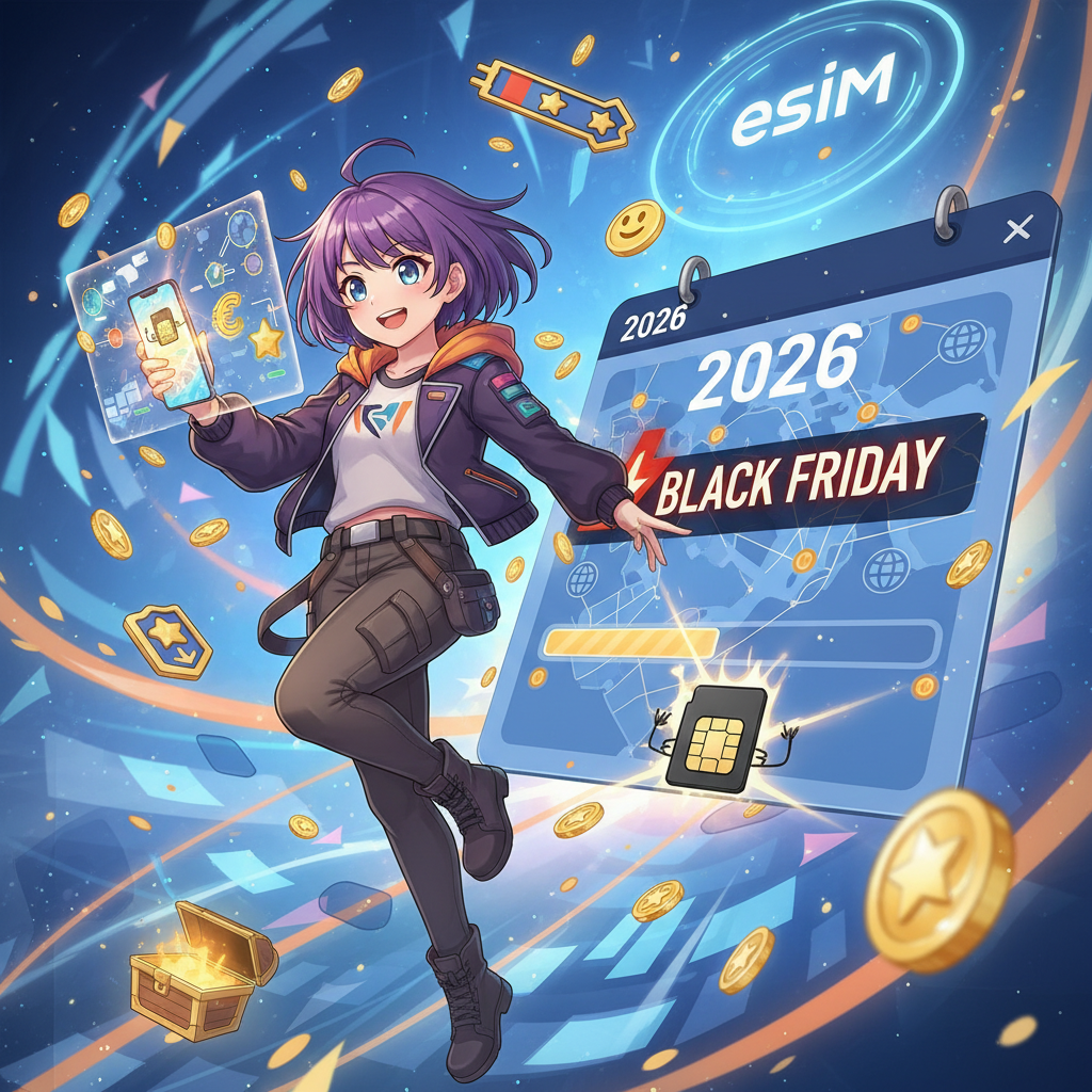 2026 黑色星期五 eSIM 折扣:全年僅此一次的市場最低價,eSIM 黑五優惠; eSIM 全年最低價,活動資訊