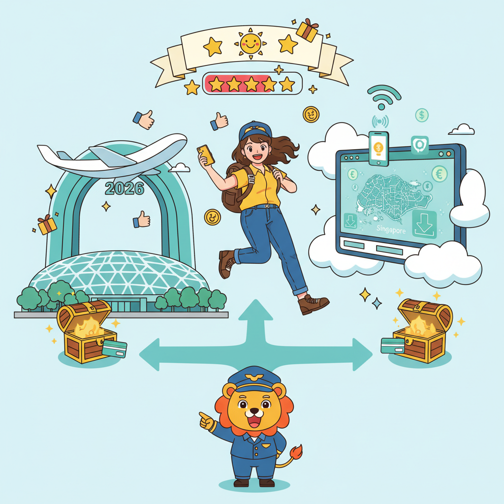 2026 新加坡旅遊 eSIM 市場最低價:樟宜機場領取 vs 線上買,新加坡 eSIM 優惠; 機場上網折扣,比較分析