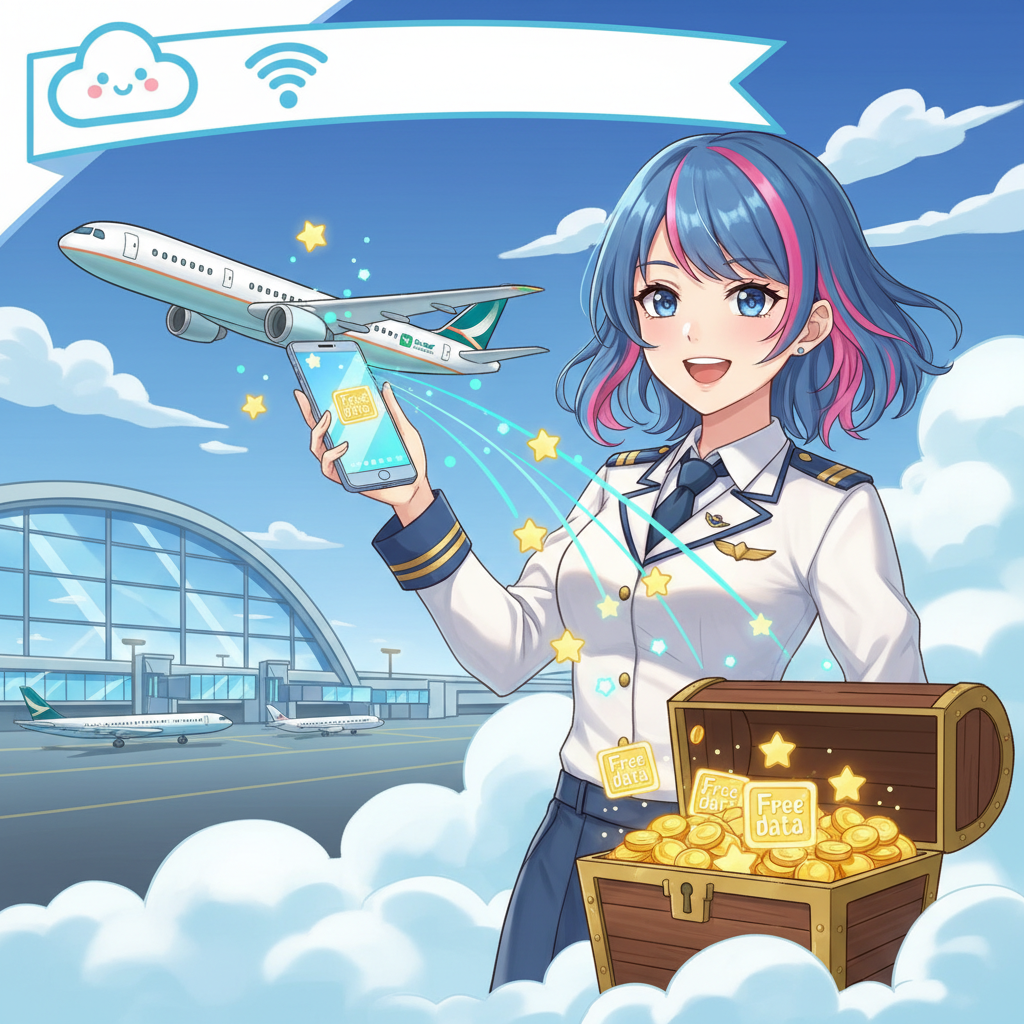 國泰航空/長榮航空聯名 eSIM:搭機送免費流量優惠券,航空公司 eSIM; 機上 eSIM 優惠,活動資訊