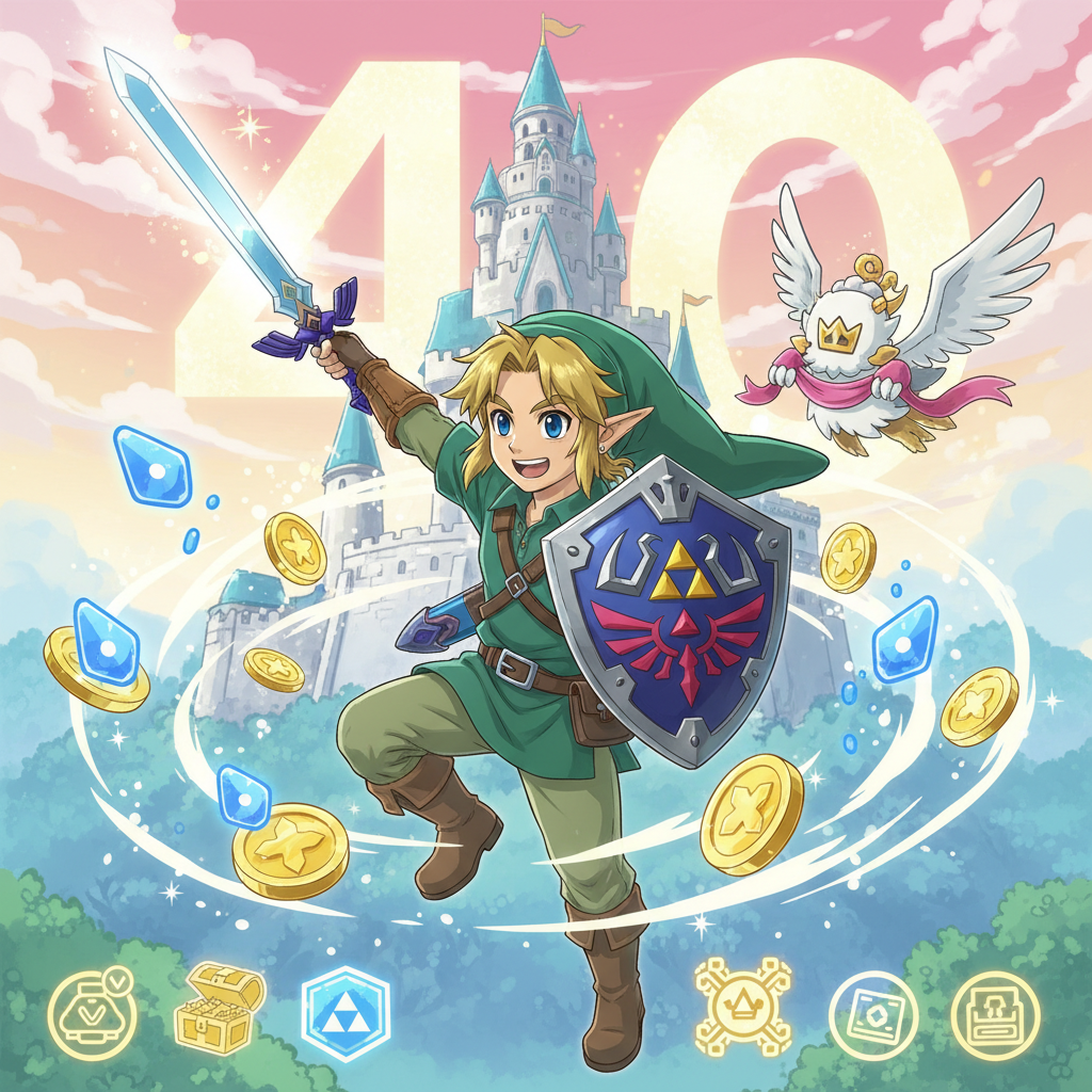 週年慶典,薩爾達 40 週年紀念序號領取!2026 王國之淚 Eshop 優惠碼與 My Nintendo 點數極大化