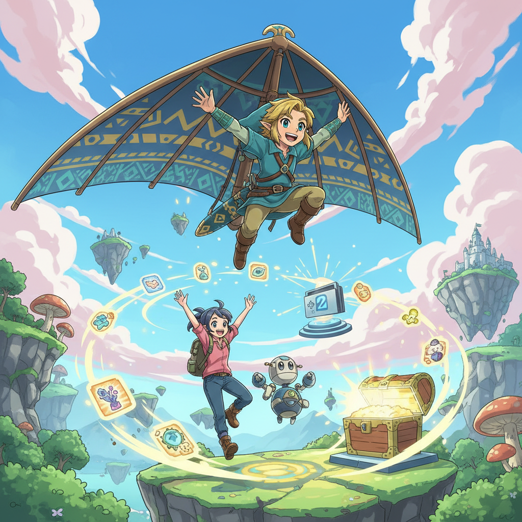 連動獎勵,2026 薩爾達傳說 Amiibo 聯動表:Switch 2 版限定滑翔傘布料與專屬道具序號